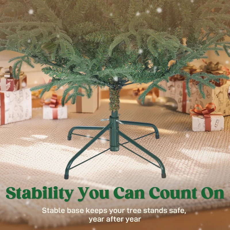 6ft Full Spruce Christmas Tree with Realistic Dense Tips - Easy Assembly, Lush Green Holiday Decor