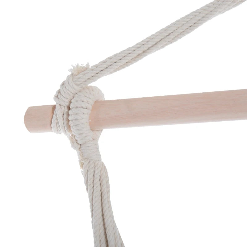 Green Outdoor Hanging Rope Hammock Chair