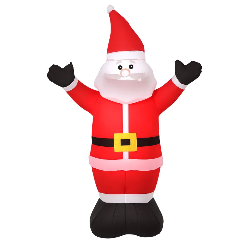 4ft Inflatable Christmas Santa Claus Decoration with LED Lights - Air Blown Outdoor Holiday Yard Décor
