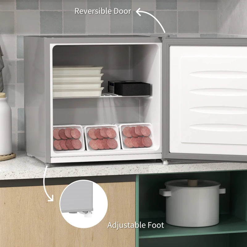 Compact 35L Mini Freezer -24°C to -14°C, Stylish Grey Design, Perfect for Small Spaces, Energy Efficient