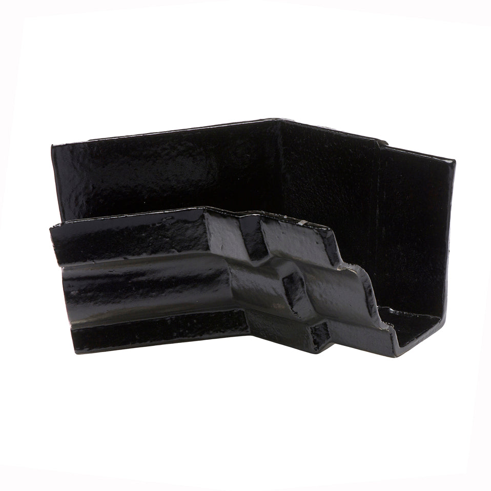 Hargreaves Cast Iron 125x100mm Internal G46 Moulded Obtuse Angle - Painted Black