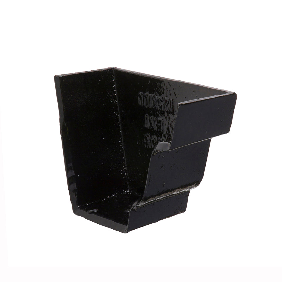 Hargreaves Cast Iron 125x100mm External G46 Moulded Stopend  - Painted Black