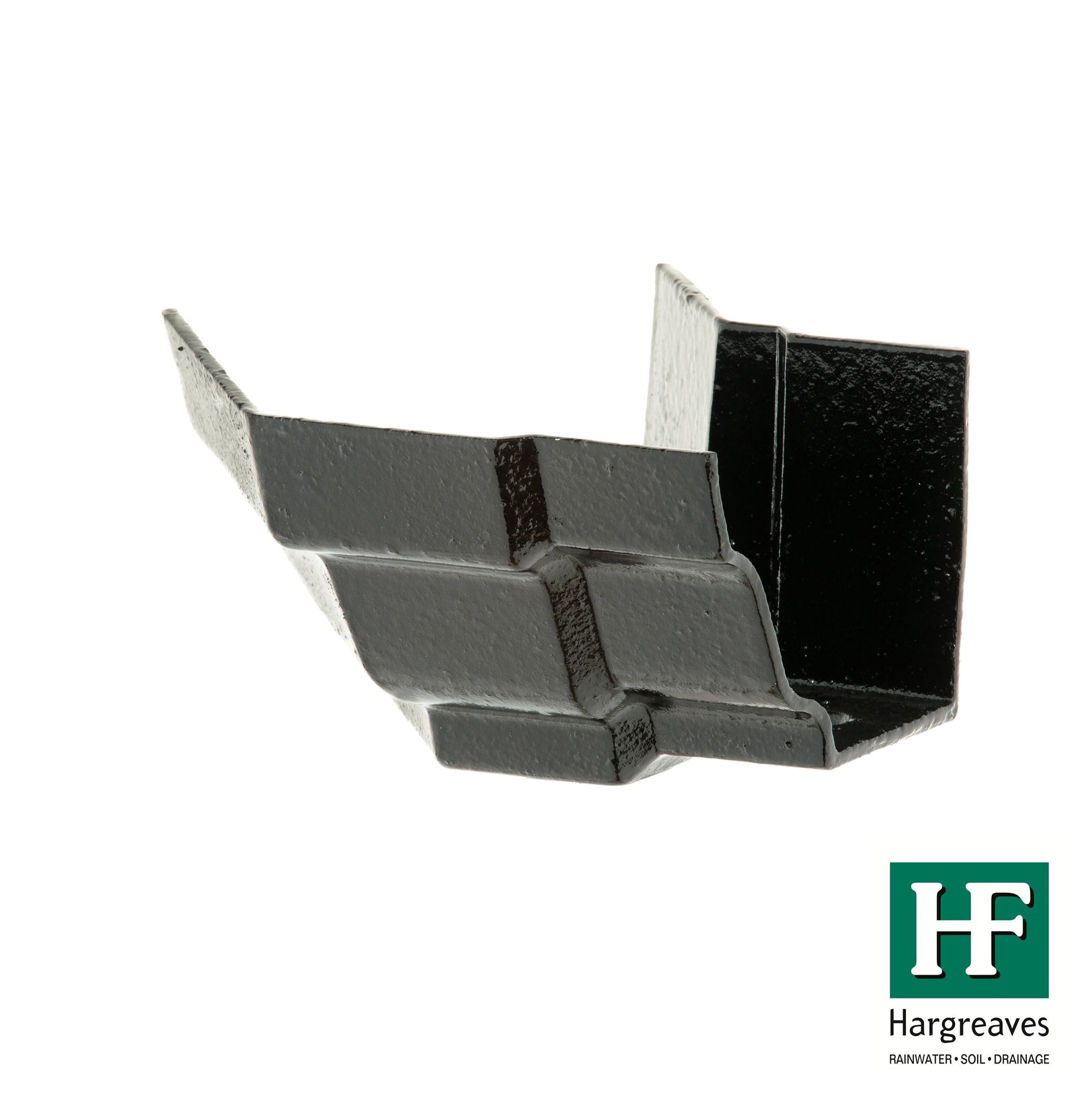 Hargreaves Cast Iron 150x100mm External H16 Obtuse Angle - Painted Black