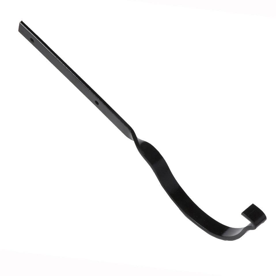 Hargreaves Cast Iron 115mm Beaded Half Round Galv Side Fix Rafter Bracket - Painted Black