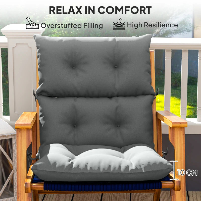 Padded Seat Cushion for 115 x 56cm Rocking Chair - Light Grey