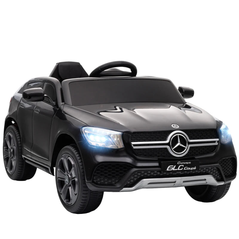 Licensed Mercedes-Benz GLC Kids Ride On Car Remote Control Soft Start MP3 LED Headlights Black