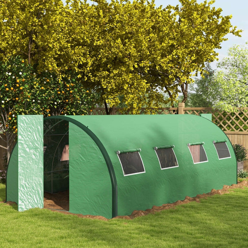6x3m Green Walk-in Polyethylene Greenhouse