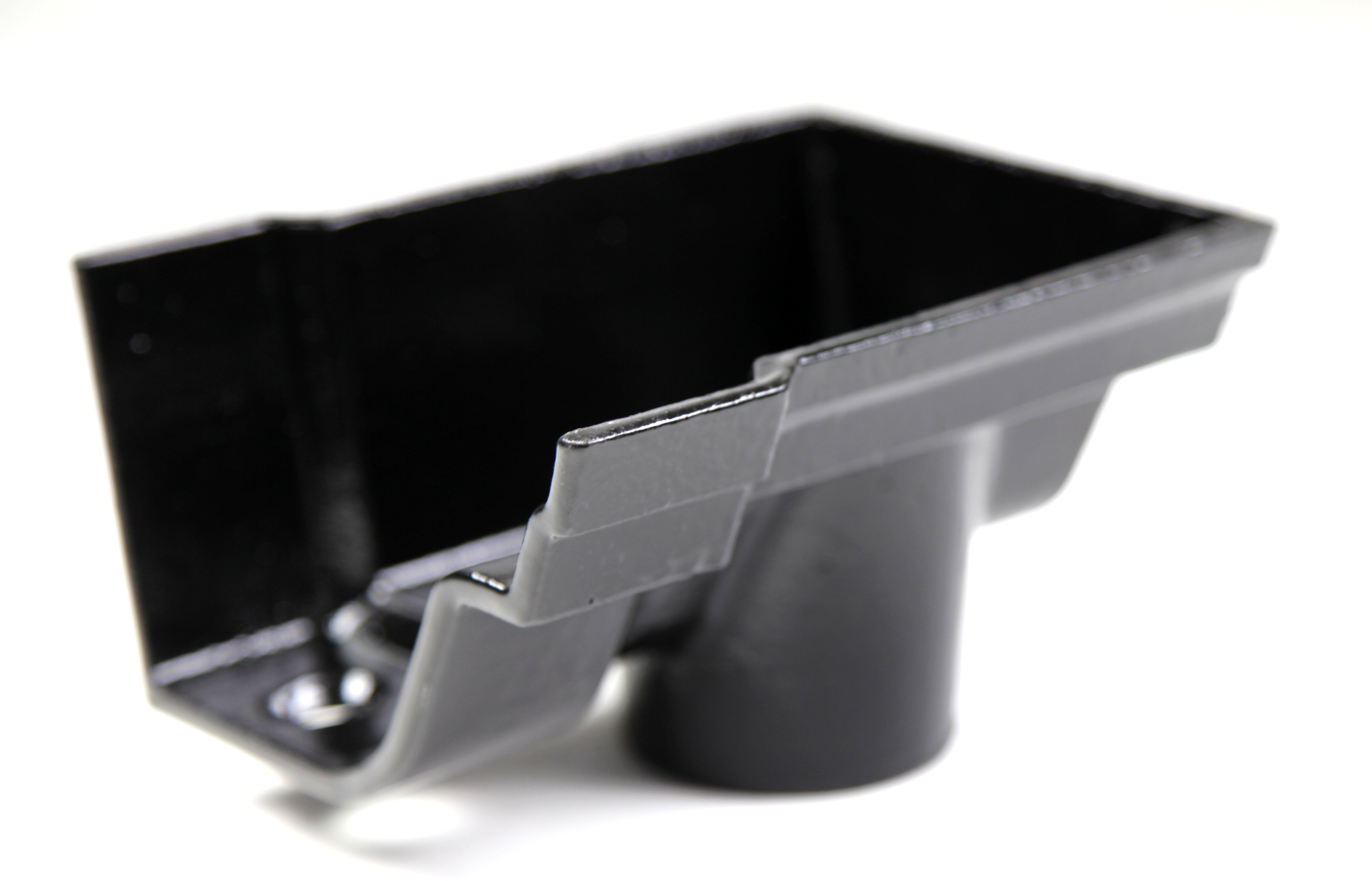 Hargreaves Cast Iron 115mm External Notts Ogee 65mm Dropend Outlet - Painted Black