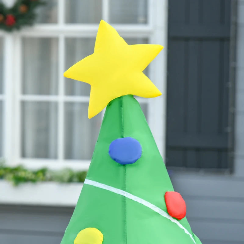 5ft Inflatable Christmas Tree - Air Blown Holiday Decoration with LED Lights for Outdoor Lawn Yard Ornaments