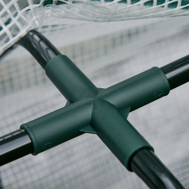 Natural Wood Raised Garden Bed with PE Cover