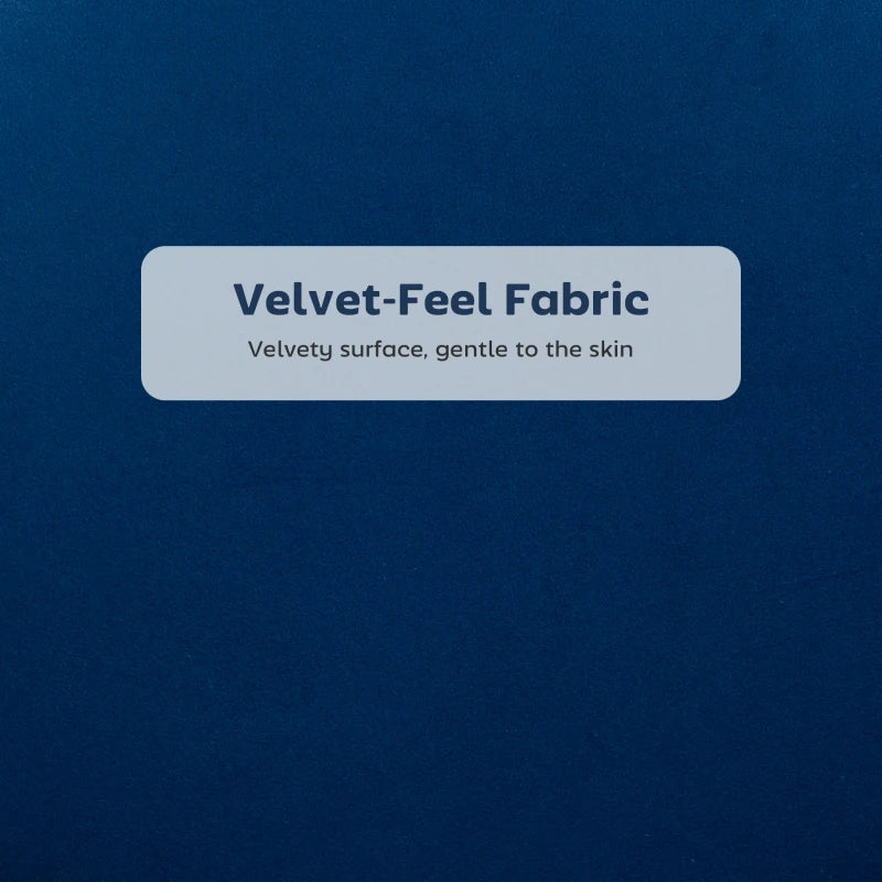 Set of 2 Dark Blue Velvet-Feel Lotus Bar Stools - Stylish Modern Seating for Kitchen or Home Bar