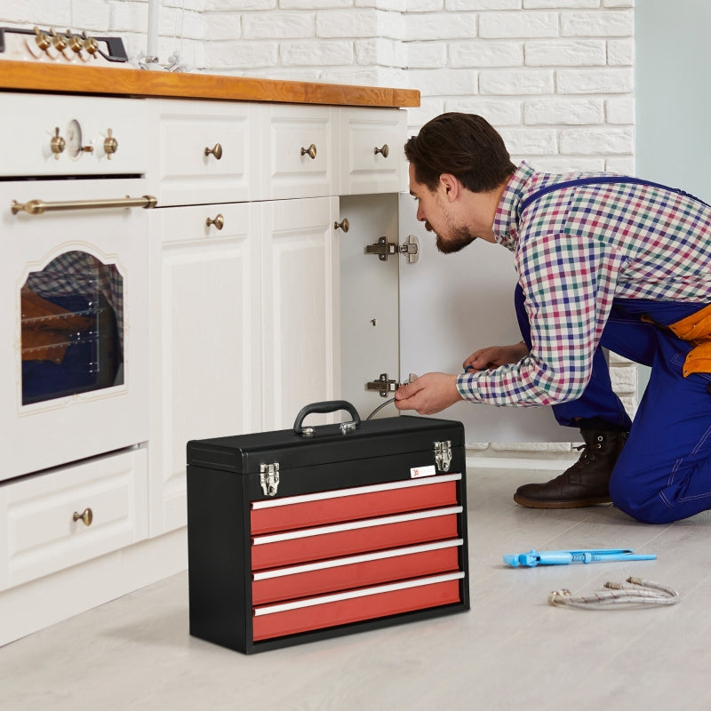 4 Drawer Lockable Tool Chest for Organizing
