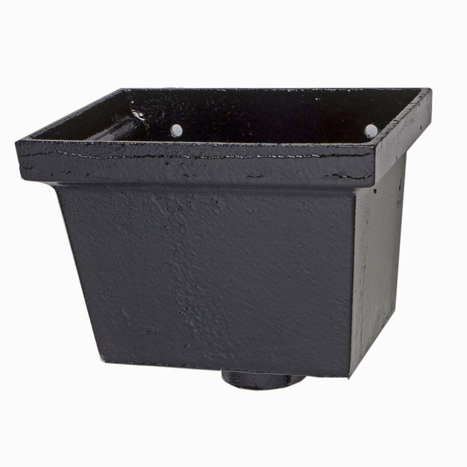 Hargreaves Cast Iron 75mm outlet H460 Rainwater Head 305mm  - Painted Black