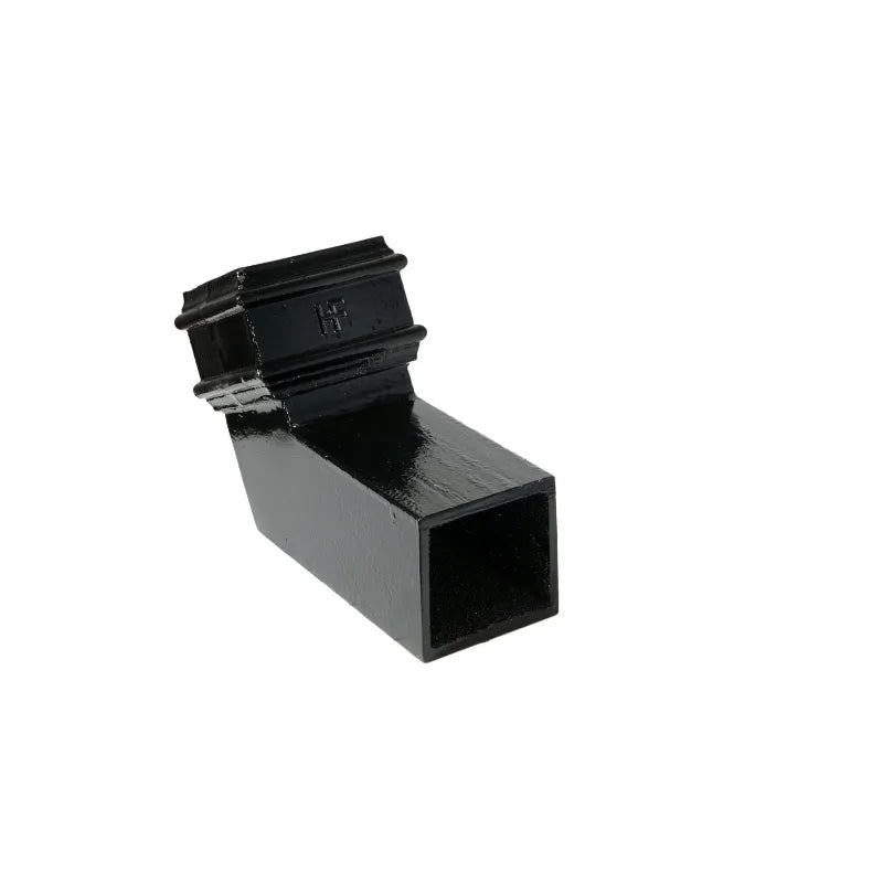Hargreaves Cast Iron 75x75mm 135 Degree Square Bend - Painted Black
