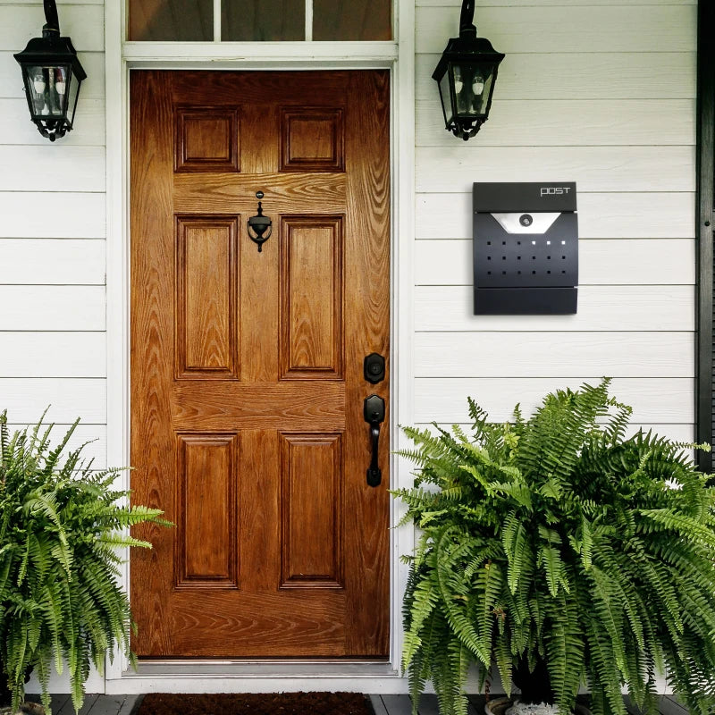 Wall-Mounted Steel Mailbox for Home Use