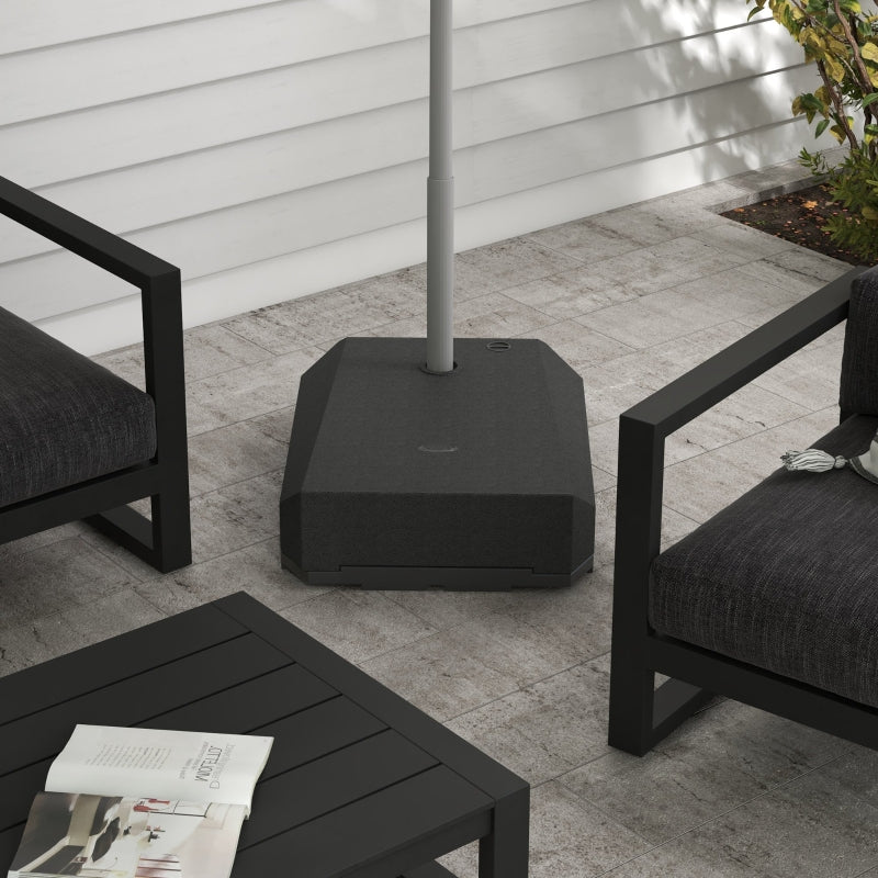 Black Cantilever Umbrella Base with Wheels