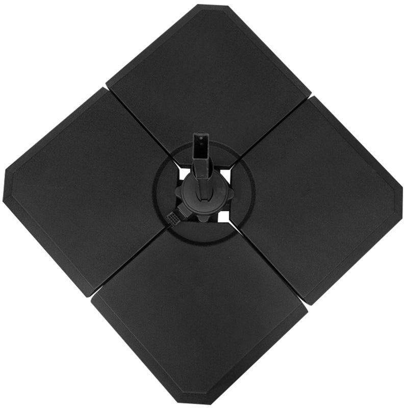 Black Cantilever Parasol Base Stand Weights, Set of 4, Up to 120kg