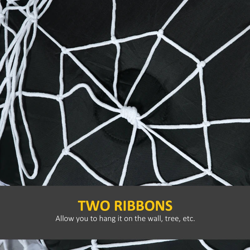 5FT Halloween Inflatable Spider with Colorful LED Lights - Giant Blow-Up Outdoor Decoration for Lawn & Party Display