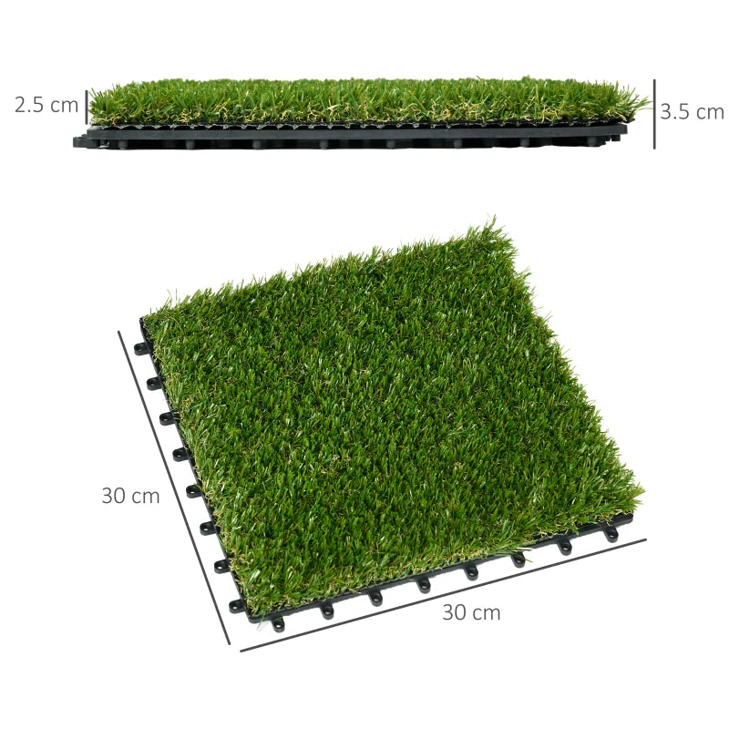 Artificial Grass Tiles (Pack of 10)