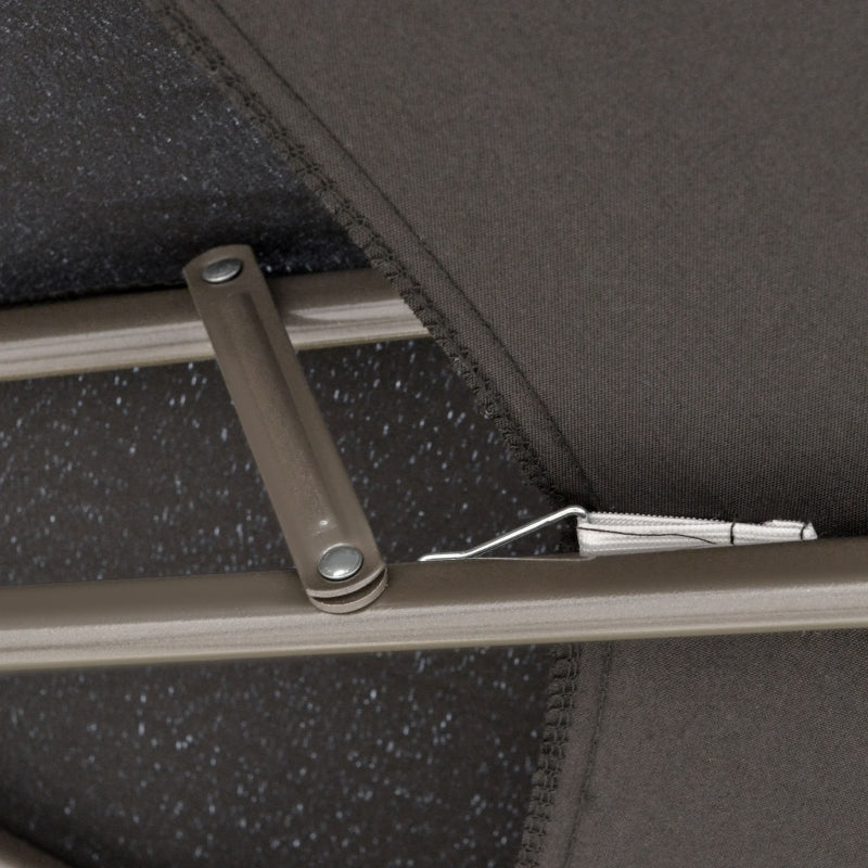 Black Double Tier Cantilever Banana Parasol Umbrella - 2.7m