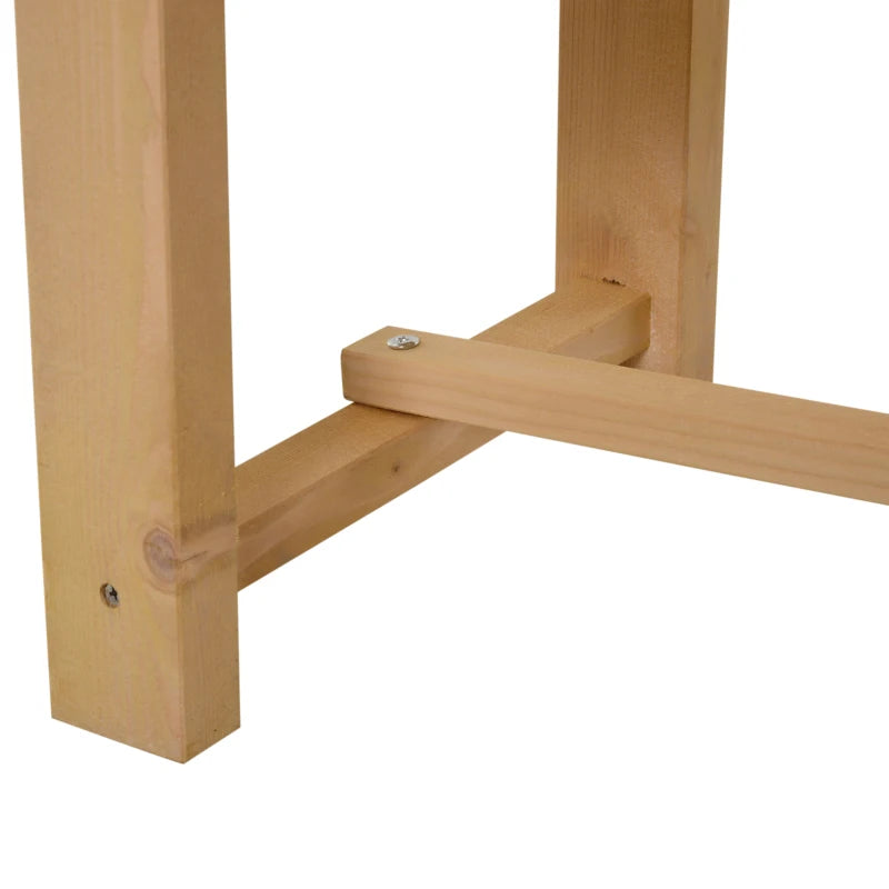 Wooden Garden Loveseat Bench - Natural Fir, 2-Seater (5pc)