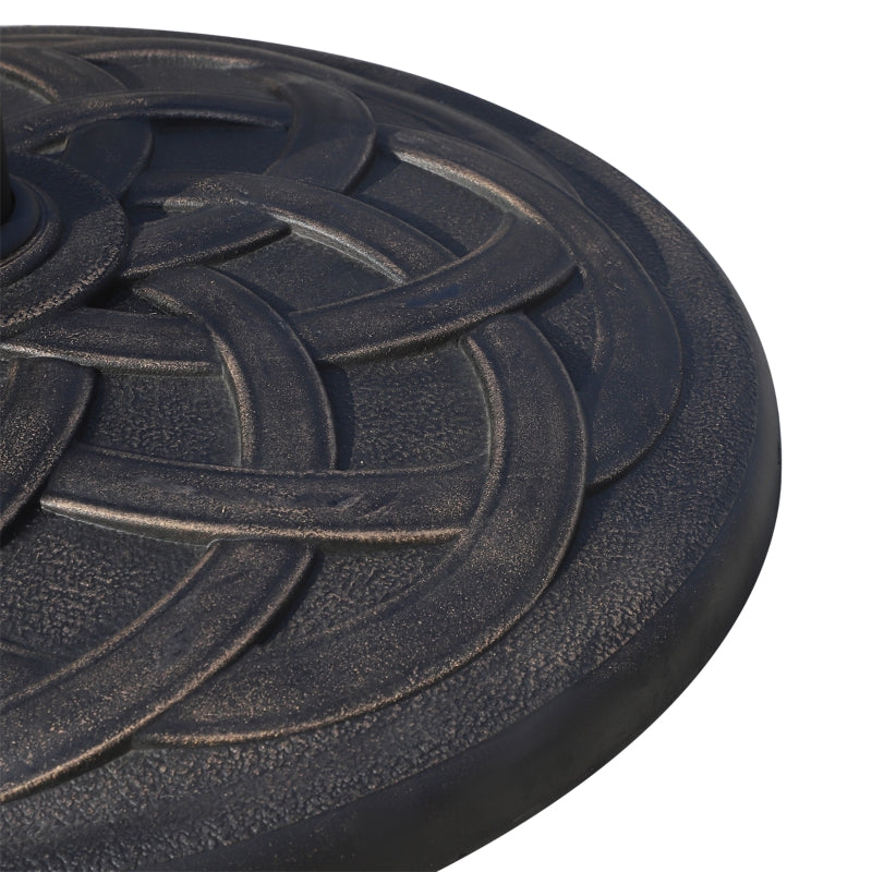 Black Resin Umbrella Base for Garden Parasol - Fits Φ38mm to Φ48mm Pole