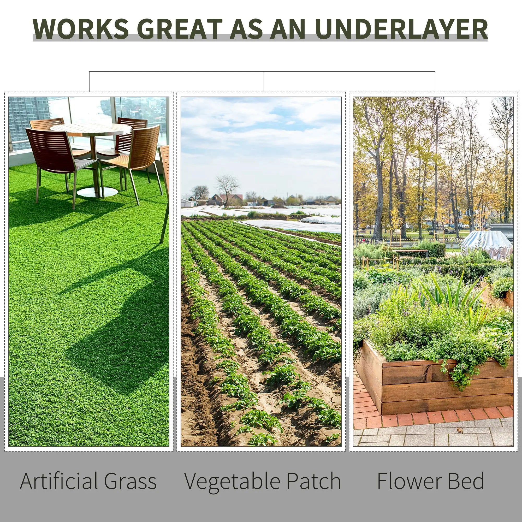 2m x 50m Weed Control Membrane, Heavy Duty Weed Control Barrier Fabric, 100gsm Ground Cover