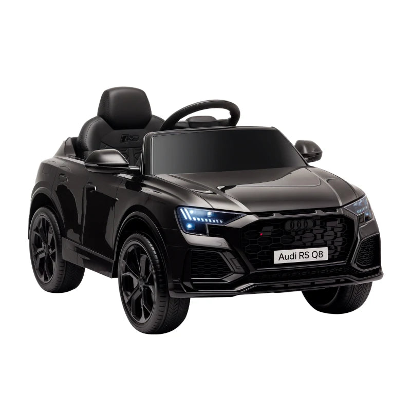 Licensed Audi RS Q8 Electric Ride On Car with Remote Control for Kids Black