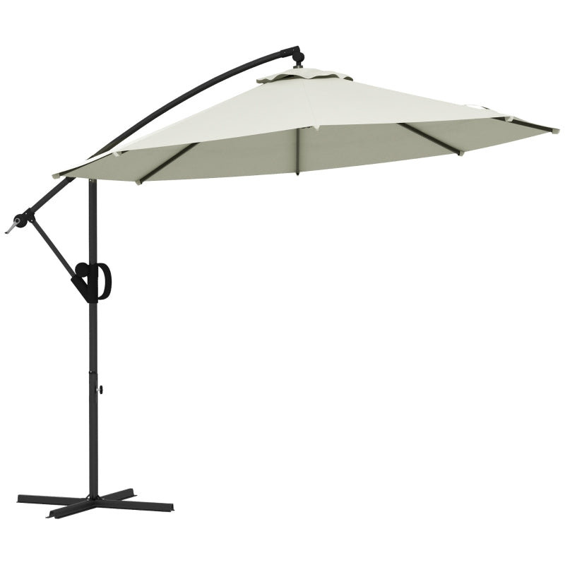 3m Offset Cantilever Parasol Umbrella - Cream