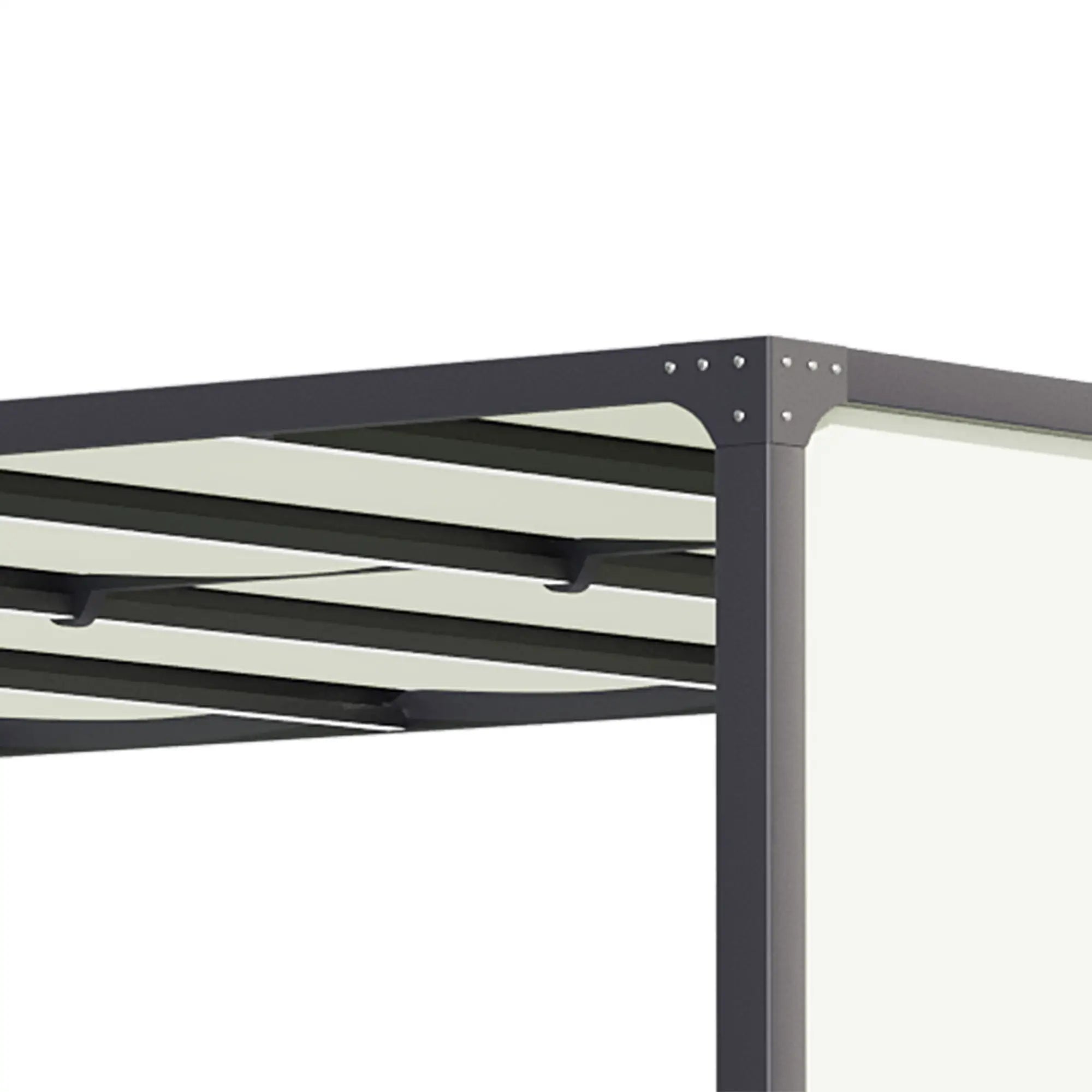 3m x 4m Fully Retractable Metal Garden Pergola - Cream White - Built-In LED Light Strip