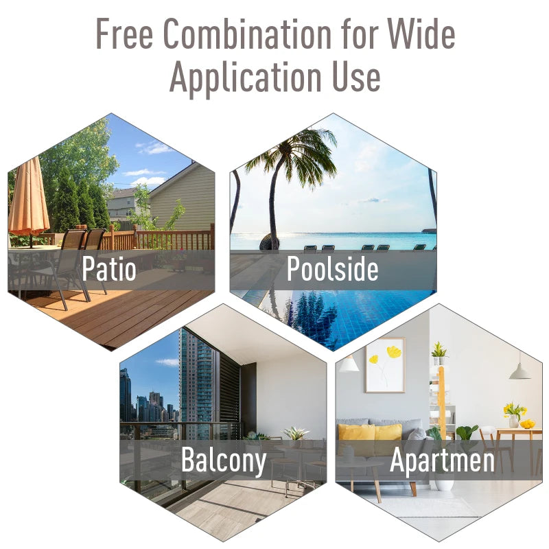 Grey Folding Metal Outdoor Chairs Set of 2 with Breathable Mesh Seat