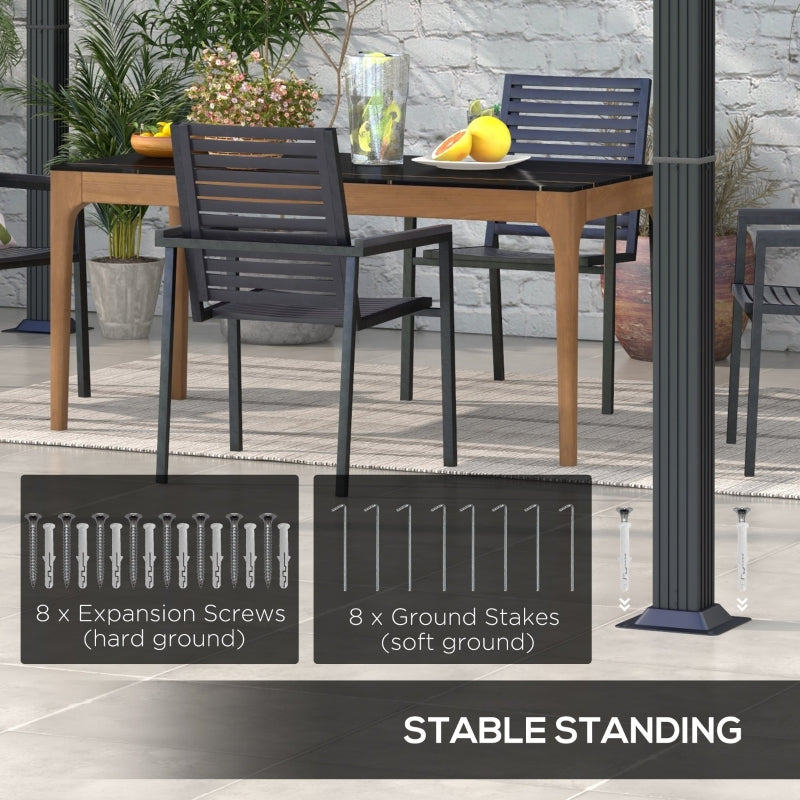 3m x 3m Aluminium Barbecue Pergola