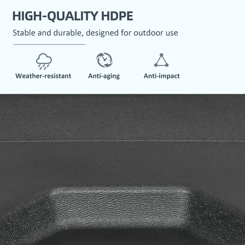 Black Cantilever Parasol Base Weights, Set of 2 - 110kg Sand or 70kg Water Filled