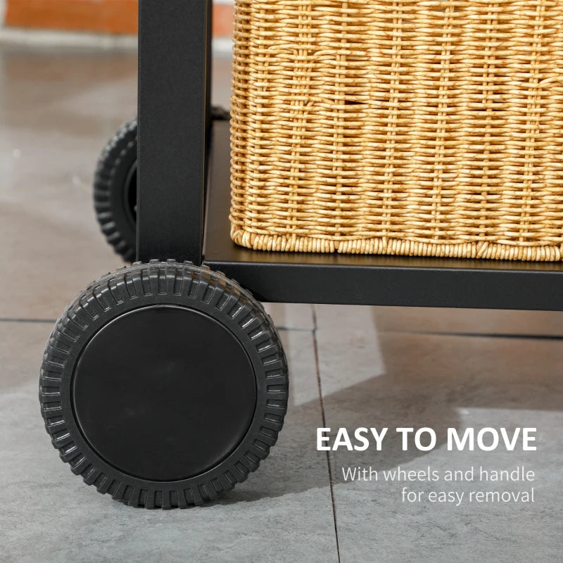 Charcoal BBQ Grill with Wide Cooking Surface and Convenient Features, Black