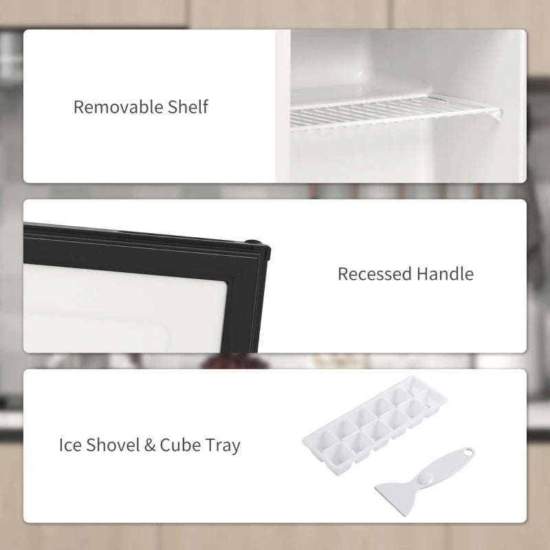 Compact 35L Mini Freezer -24°C to -14°C, Stylish Black Design, Perfect for Small Spaces and Efficient Storage