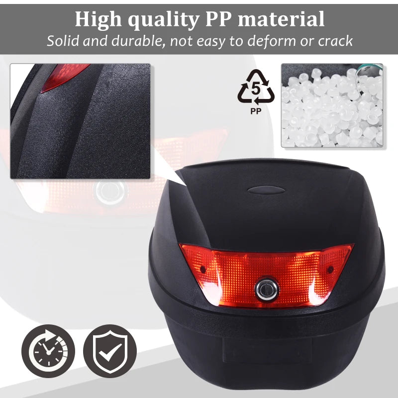 28L Motorcycle Tail Box for Safe Helmet Storage