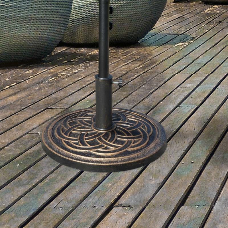Bronze Tone Heavy Duty Patio Umbrella Base Stand