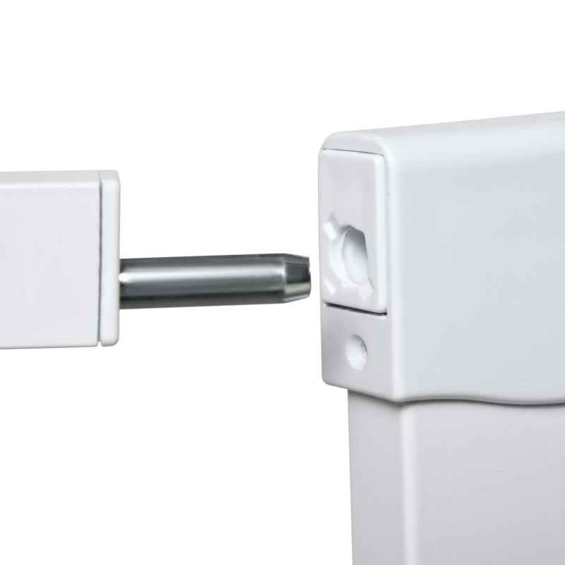 Pet Safety Gate for Doorways & Staircases - Adjustable 75-103cm with Extensions Kit - White Color, Ideal for Hallways
