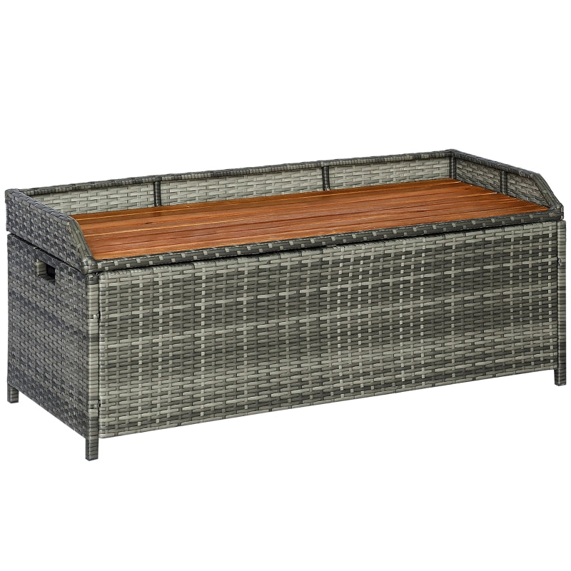 Rattan Storage Box - Mixed Grey