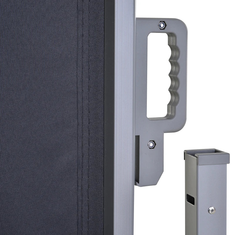 600 x 180cm Dark Grey Retractable Side Awning