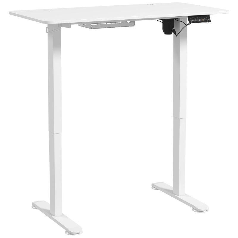 Vinsetto Adjustable Electric Standing Desk 72-116cm, 120x60cm White Tabletop - Ergonomic Home Office Solution