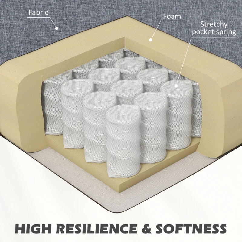 Stylish Grey Accent Chair with Rubber Wood Legs for Living Room and Bedroom