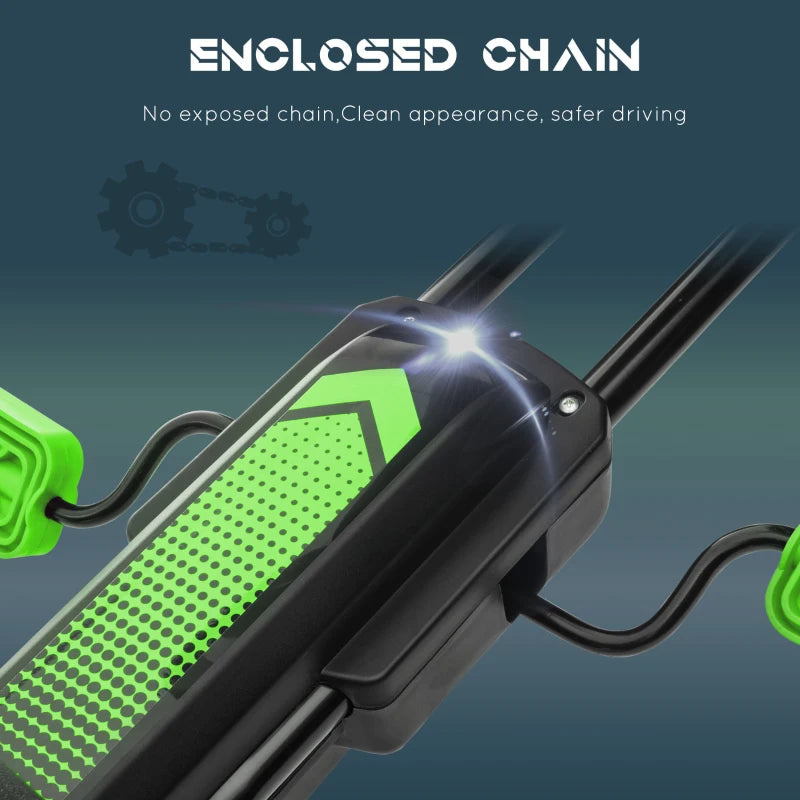 Kids Adjustable Seat Pedal Go Kart with Inflatable Tires for Outdoor Fun Green