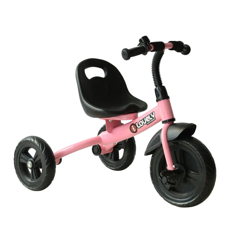Pink Kids Trike - Toddler Tricycle for 1.5-4 Years - 3-Wheel Ride-On Bike for Children