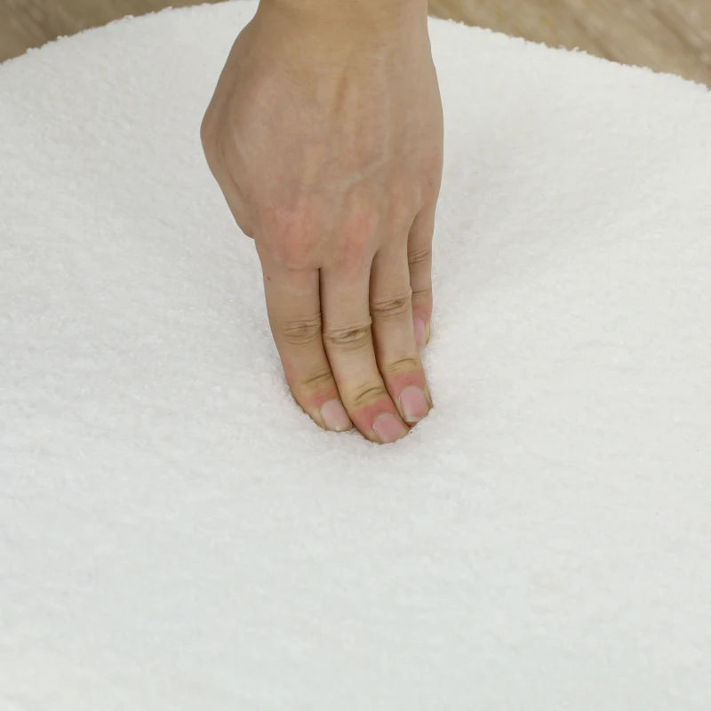 Set of 4 Modern White Boucle Dining Chairs - Stylish, Comfortable, and Durable for Dining Room or Kitchen