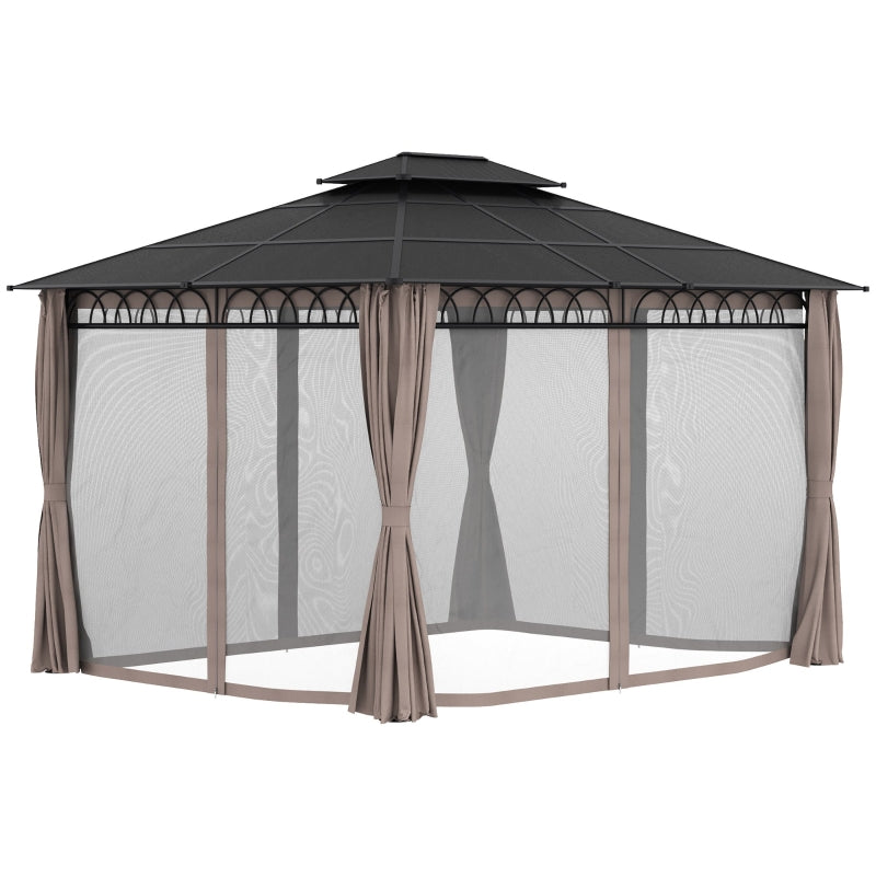 3.6m x 3m Polycarbonate Gazebo With Netting