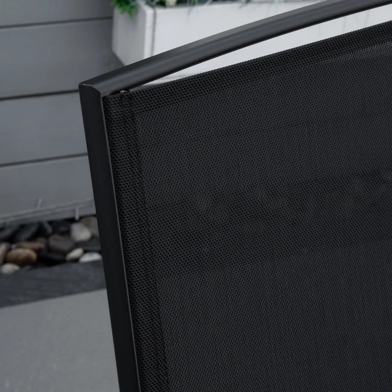 Black Outdoor Double Glider Rocking Chairs with Glass Top Table