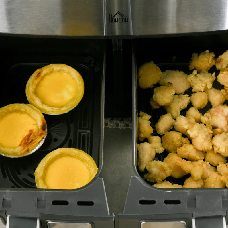 Dual Zone Air Fryer 8L - 10-in-1, Sync Cook & Finish, 2400W, 60-Minute Timer for Healthy Oil-Free Cooking