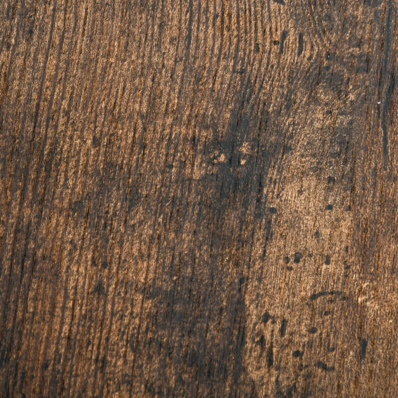 Rustic Brown Writing Desk - 84L x 45W cm Computer Table for Home Office, PC & Laptop Workstation with Storage Shelf
