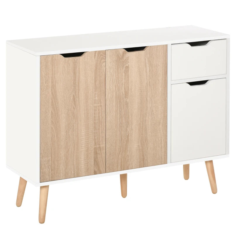 Natural Sideboard Floor Standing Storage Cabinet with Drawer - Stylish Organizer for Bedroom, Living Room & Home Office